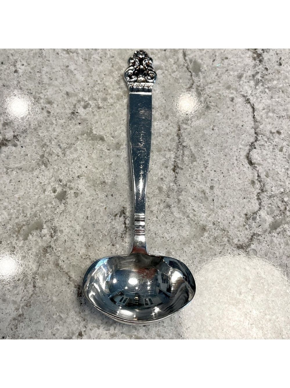 TH. Marthinsen Norway Cream Sauce Gravy Ladle Spoon Silver Plate Vintage